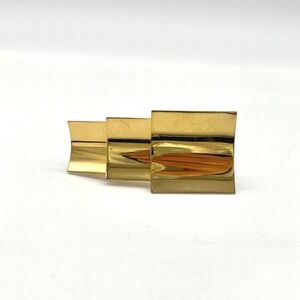 Vintage Kirks Folly Gold Tone Abstract Geometric Hair Clip Barrette